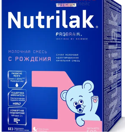 Смесь молочная "Nutrilak Premium" №1 с рождения 600г (0434)