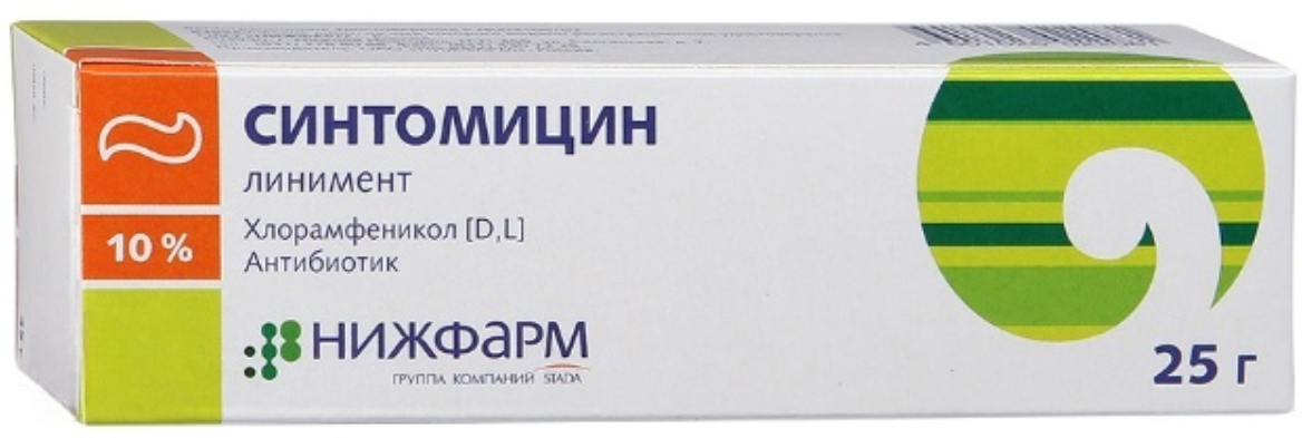 Синтомицина линимент 10% 25,0